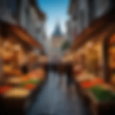 Galata: A Fusion of Tradition and Modernity Bustling market scene in the historical Galata district, featuring local artisans
