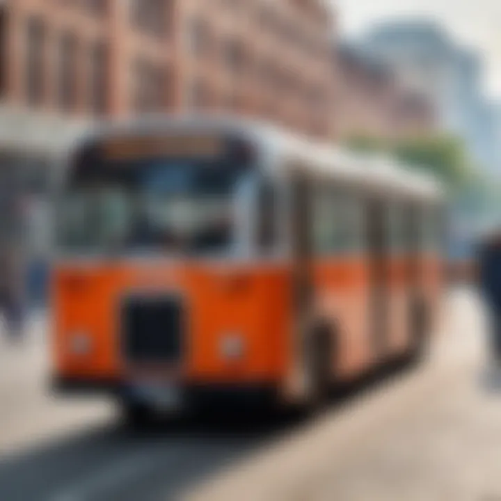 City bus with passengers en route to Eastern Station