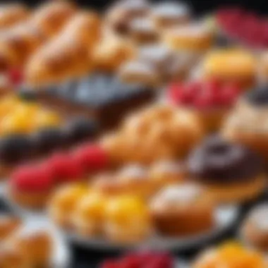 Delicious assortment of pastries and cakes