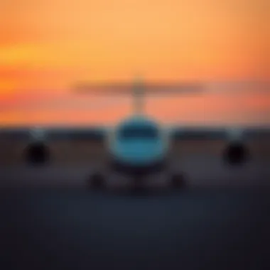 Corendon Aircraft at Dusk Corendon aircraft on the runway with a vibrant sunset in the background