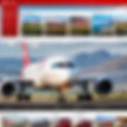 Homepage of Corendon Airlines showcasing flight options