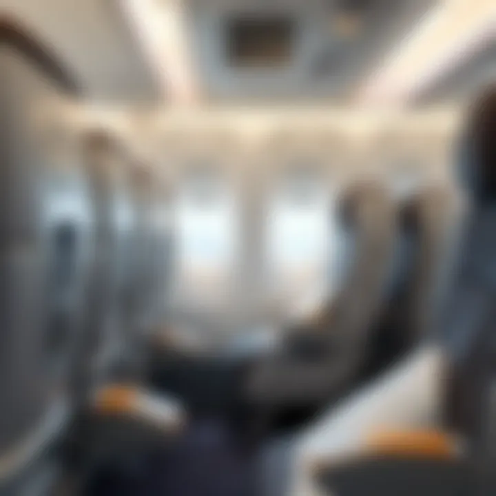 Interior of a Corendon airplane emphasizing passenger comfort