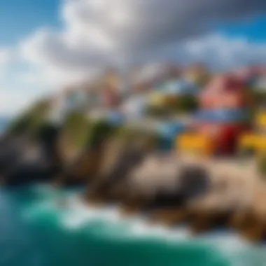 The Allure of Mexico's Coastal Beauty Scenic coastal view of Mexico with colorful architecture