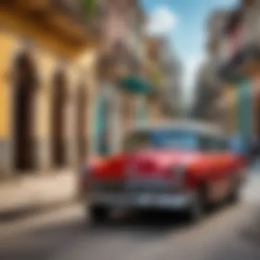 Vibrant street scene in Havana showcasing local culture