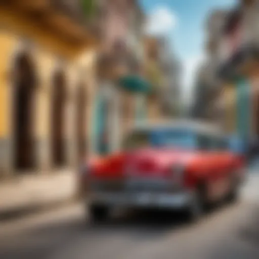 Vibrant street scene in Havana showcasing local culture