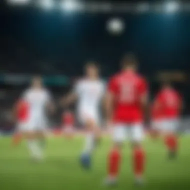 Contemporary Football Encounter Modern football event showcasing Russia and Bulgaria