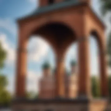 Historical Perspective of Ivan the Great Bell Tower A historical perspective showcasing the Ivan the Great Bell Tower in its surroundings