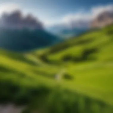 Lush green valleys surrounded by majestic Dolomite peaks