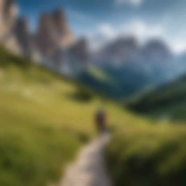 Hikers exploring scenic trails in the Dolomites