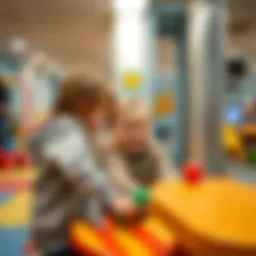 Children engaging in play at Domodedovo Airport's playroom