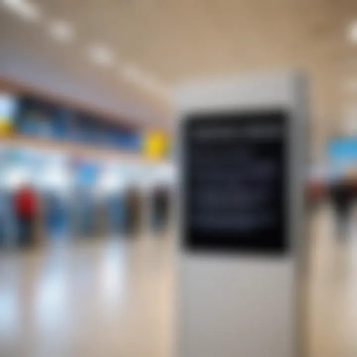 Signage at Domodedovo Airport for online check-in services