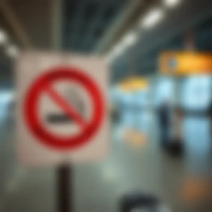 Smoking Regulations Signage Signage for smoking regulations at Domodedovo