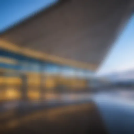 Exterior architecture of Domodedovo International Airport showcasing modern design