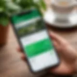 Illustration of the Sberbank app interface on a smartphone screen