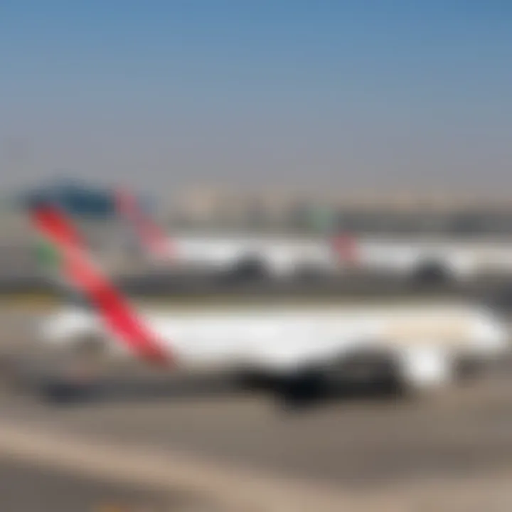 Diverse airlines operating flights at Dubai Airport