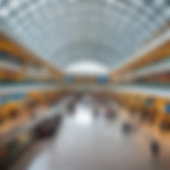 Passengers navigating through the bustling terminal of Dubai International Airport