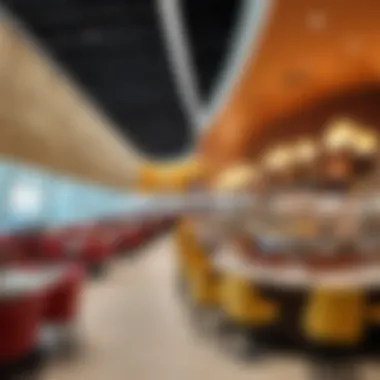 Diverse Dining Options at Dubai Airport Wide selection of international dining options available at Dubai Airport's food court