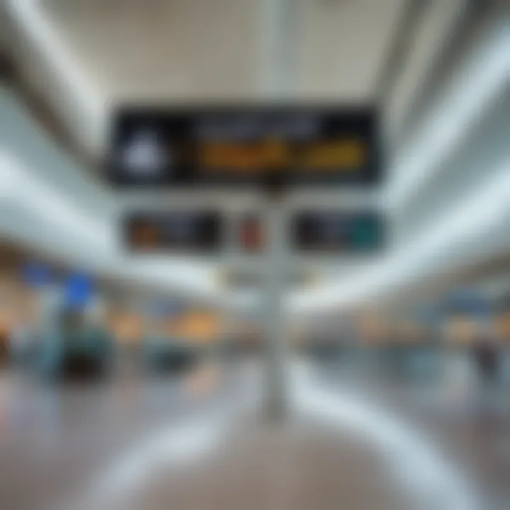 Navigational Signage Inside Dubai Airport