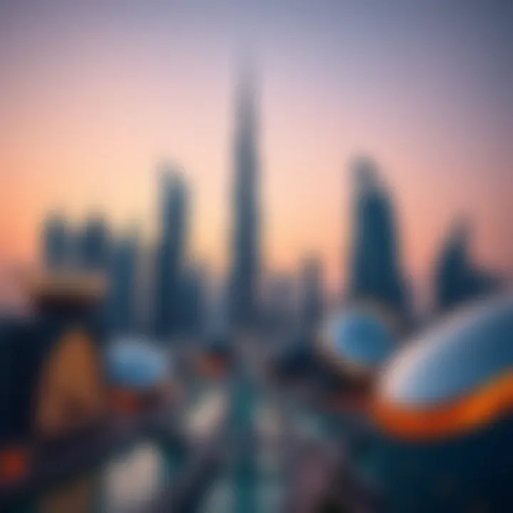 Futuristic architecture of Dubai's skyline