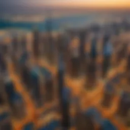 Aerial view of Dubai's skyline showcasing modern architecture.