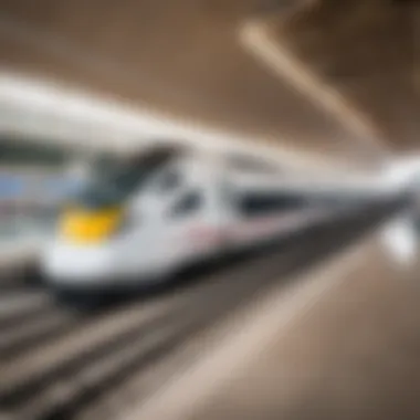 High-speed train connecting terminals at Dubai International Airport