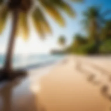 Dream Destination on the Horizon An inviting beach scene representing a dream vacation spot.