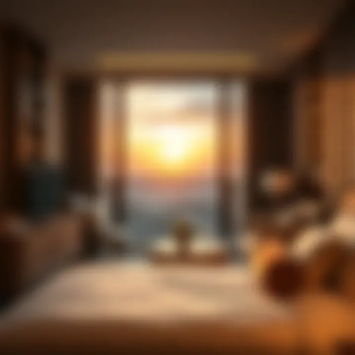An inviting view of a luxurious hotel room