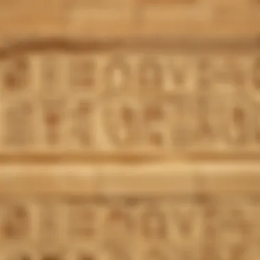 Intricate hieroglyphics carved on ancient stone walls