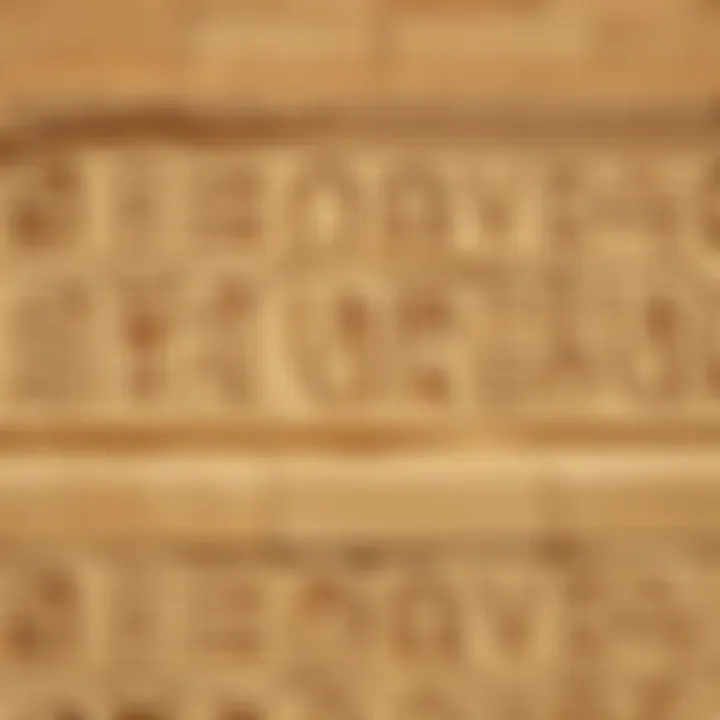 Intricate hieroglyphics carved on ancient stone walls