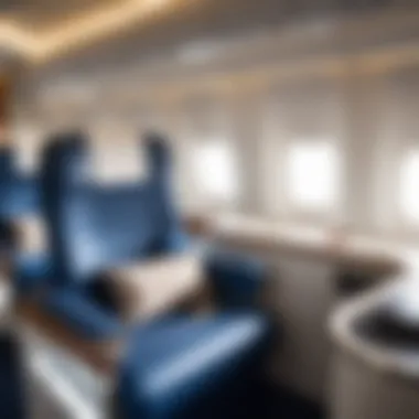 Luxurious seating arrangement in EgyptAir Business Class