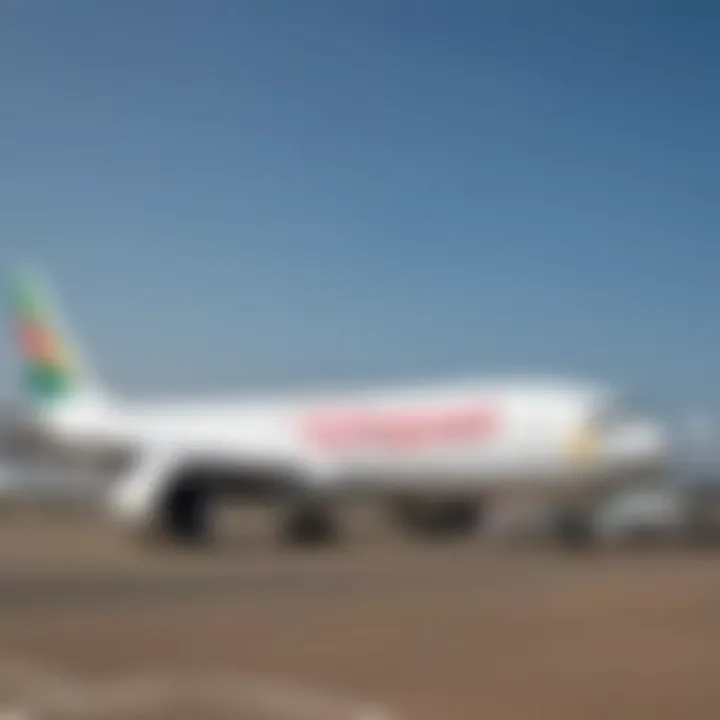 Ethiopian Airlines aircraft at an airport gate