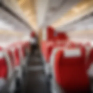 Interior view of Ethiopian Airlines cabin with passengers