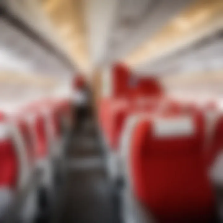 Interior view of Ethiopian Airlines cabin with passengers