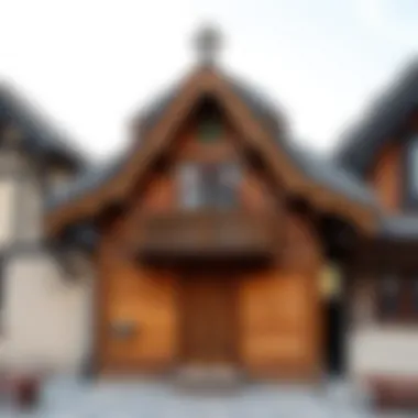 Architectural Details of Ethnic Houses Architectural details of the ethnic houses representing various cultures within Ethnomir