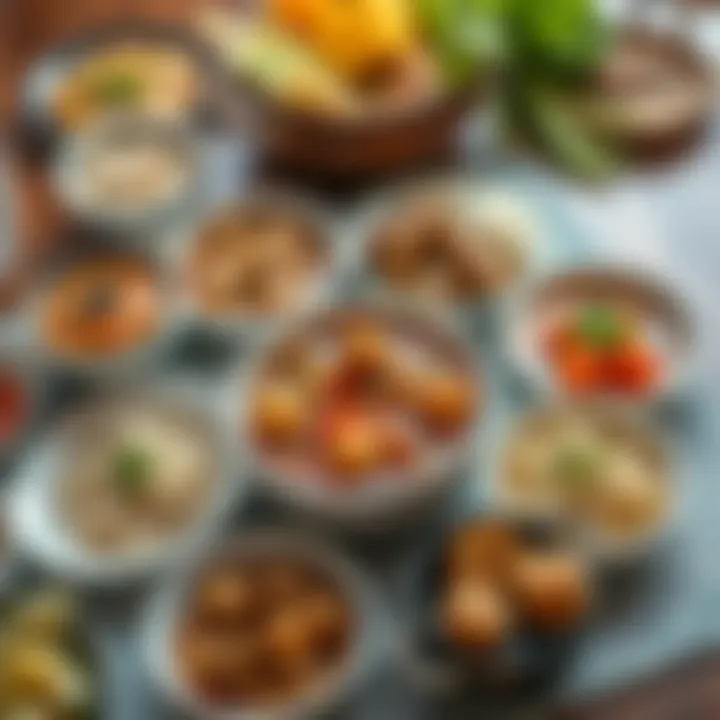 Traditional Dishes from Around the World An array of traditional dishes representing various cultures