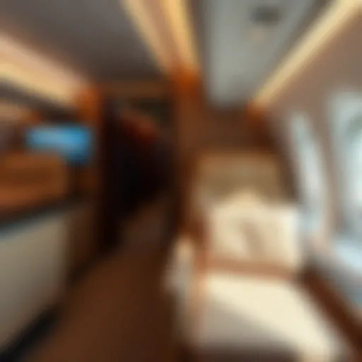 Luxury cabin interior of Etihad Airways