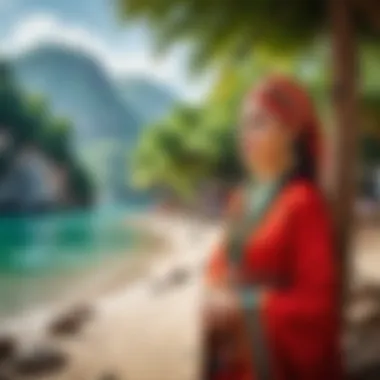 Vibrant Culture of an Exotic Destination An exotic destination showcasing vibrant culture and scenery