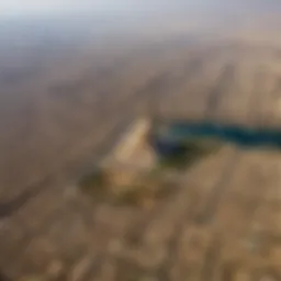Aerial view of Cairo with iconic landmarks