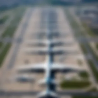 Aerial view of popular French airports