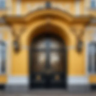 The ornate entrance of Alexander Nevsky Lavra, symbolizing its historical significance