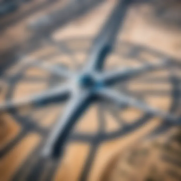 Aerial view of Dubai's third airport showcasing the expansive runways and modern design.