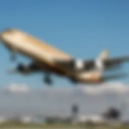 Etihad Airways aircraft taking off