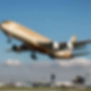 Etihad Airways aircraft taking off