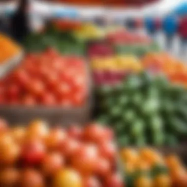 Fresh Produce at Voskresensk Street Market A vibrant street market in Voskresensk displaying fresh produce