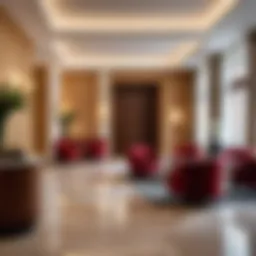 Luxurious hotel lobby showcasing elegant design