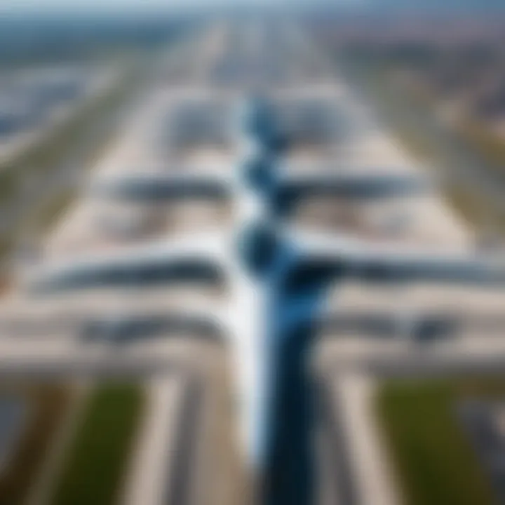 Aerial view of Istanbul Airport showcasing its vast expanse.