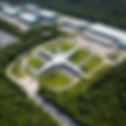 Aerial view of Phuket Airport surrounded by lush greenery
