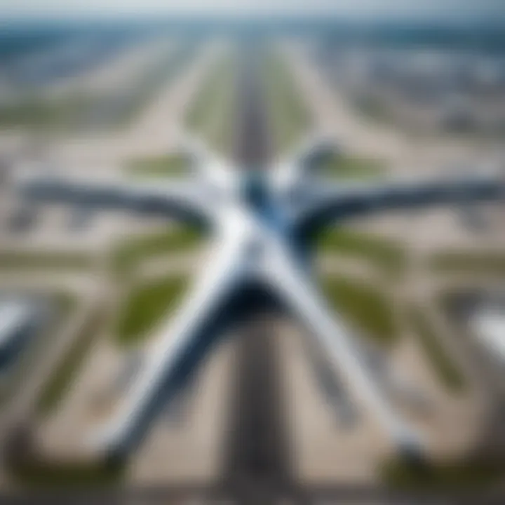 Aerial view of Suvarnabhumi Airport showcasing its vast layout