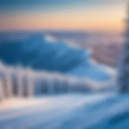 Scenic view of Kemerovo ski resort with snow-covered mountains