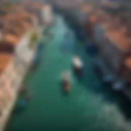 Aerial view of Venice's Grand Canal